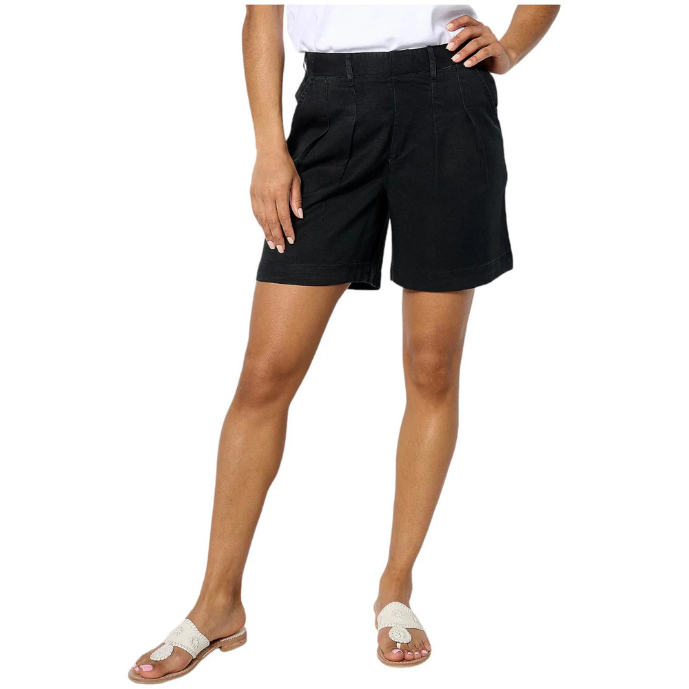 AnyBody Women's Sueded Twill Utility Short Black - Regular